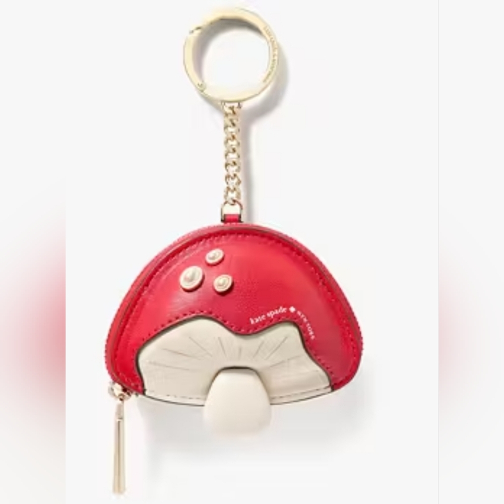 Kate Spade Ruby Red Mushroom 3D Coin Purse NWT